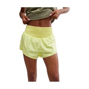 Free‎ People Movement women's  Carpe Diem Shorts in sour citrus size XL